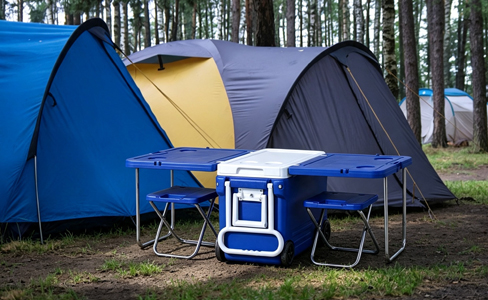 32L All-in-One Foldable Picnic Set Cooler with Table & Stools