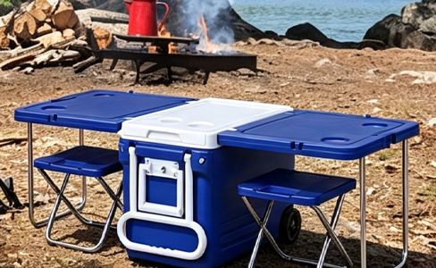 32L All-in-One Foldable Picnic Set Cooler with Table & Stools