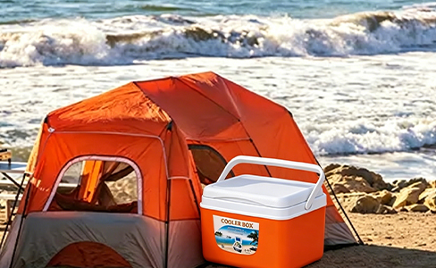 8L Portable Cooler Box with Ice Pack for Outdoor Use
