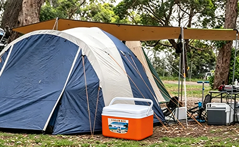 8L Portable Cooler Box with Ice Pack for Outdoor Use