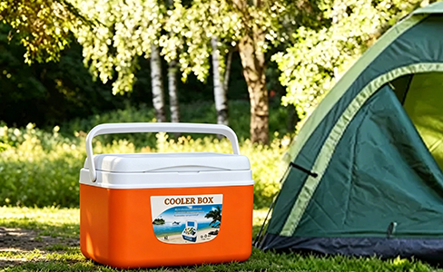 8L Portable Cooler Box with Ice Pack for Outdoor Use