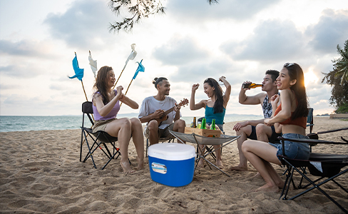   28L Portable Foam Insulated Cooler with Cup Holder