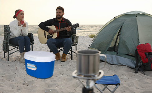   28L Portable Foam Insulated Cooler with Cup Holder