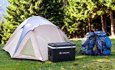 60L Rugged Cooler Box with Ice Pack Compartment for Outdoors